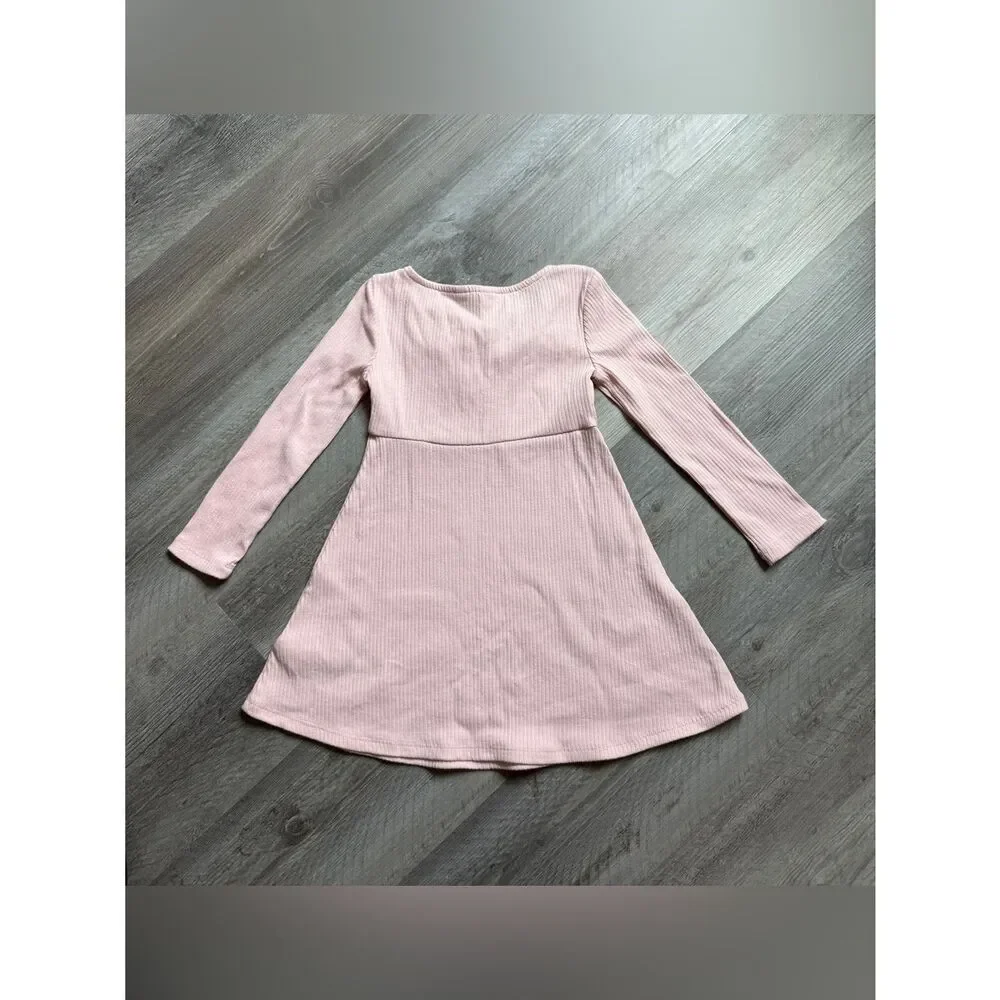 GAP Girls Dress Pink Ribbed Long Sleeve NEW XS 4-5